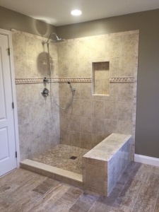 New tile in shower area southern maryland contractors