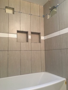 tile added to shower area
