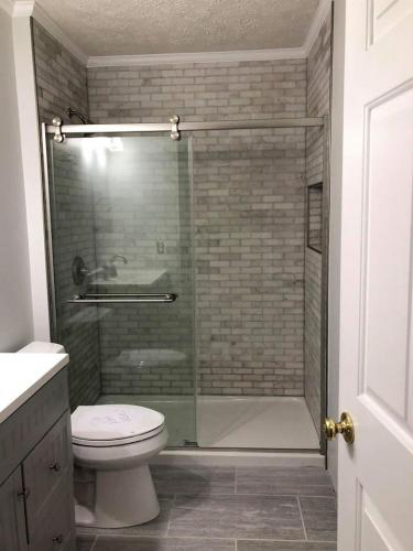 Bathroom remodel tile design